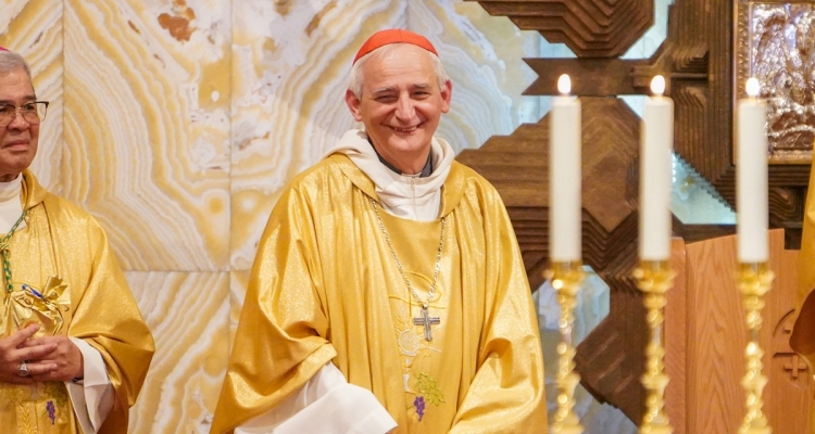 Cardinal Matteo in a solidarity visit to the Holy Land