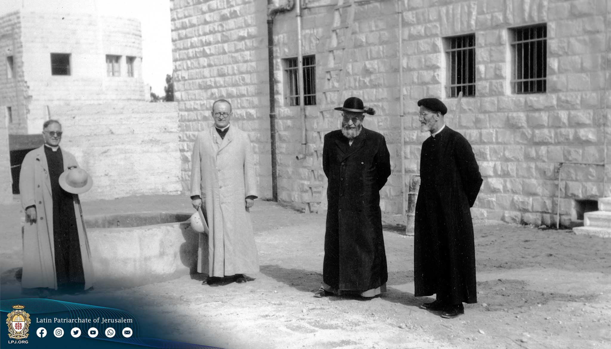 Patriarch Gori in front of the parish house