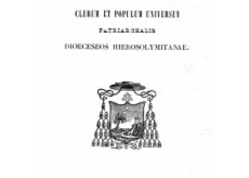 Lettera Pastorale Al clero ed al popolo Mgr. Valerga 1847 [It][Ar]
