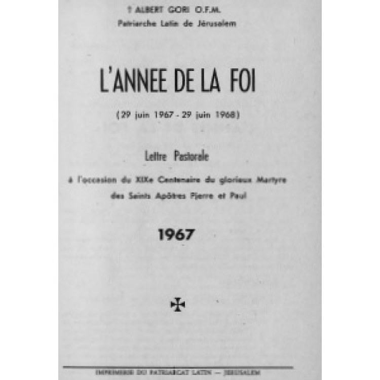 Gori - Lettre Pastorale 1967 L'année de La Foi [Fr][It][Ar]
