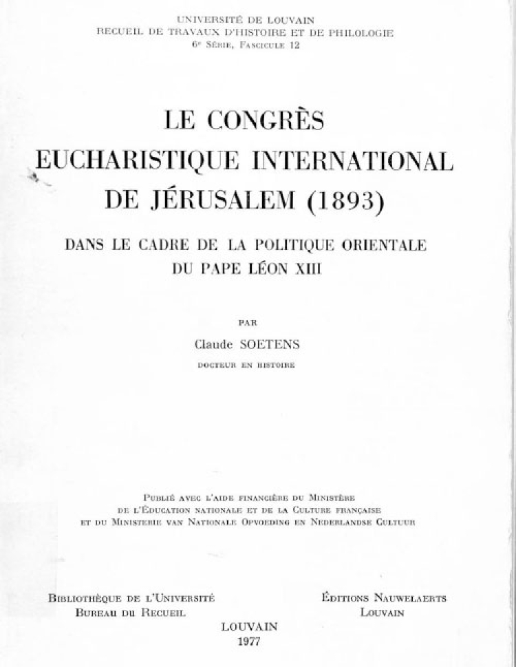 Soetens - Conges Eucharisique-1893 [Fr]
