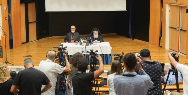 Conferenza stampa sulla visita dei Patriarchi a Gaza