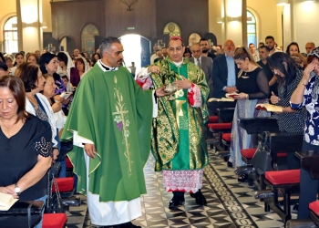 Msgr. Iyad Twal blesses the newly renovated Church of the Immaculate Heart of Mary – Fuheis